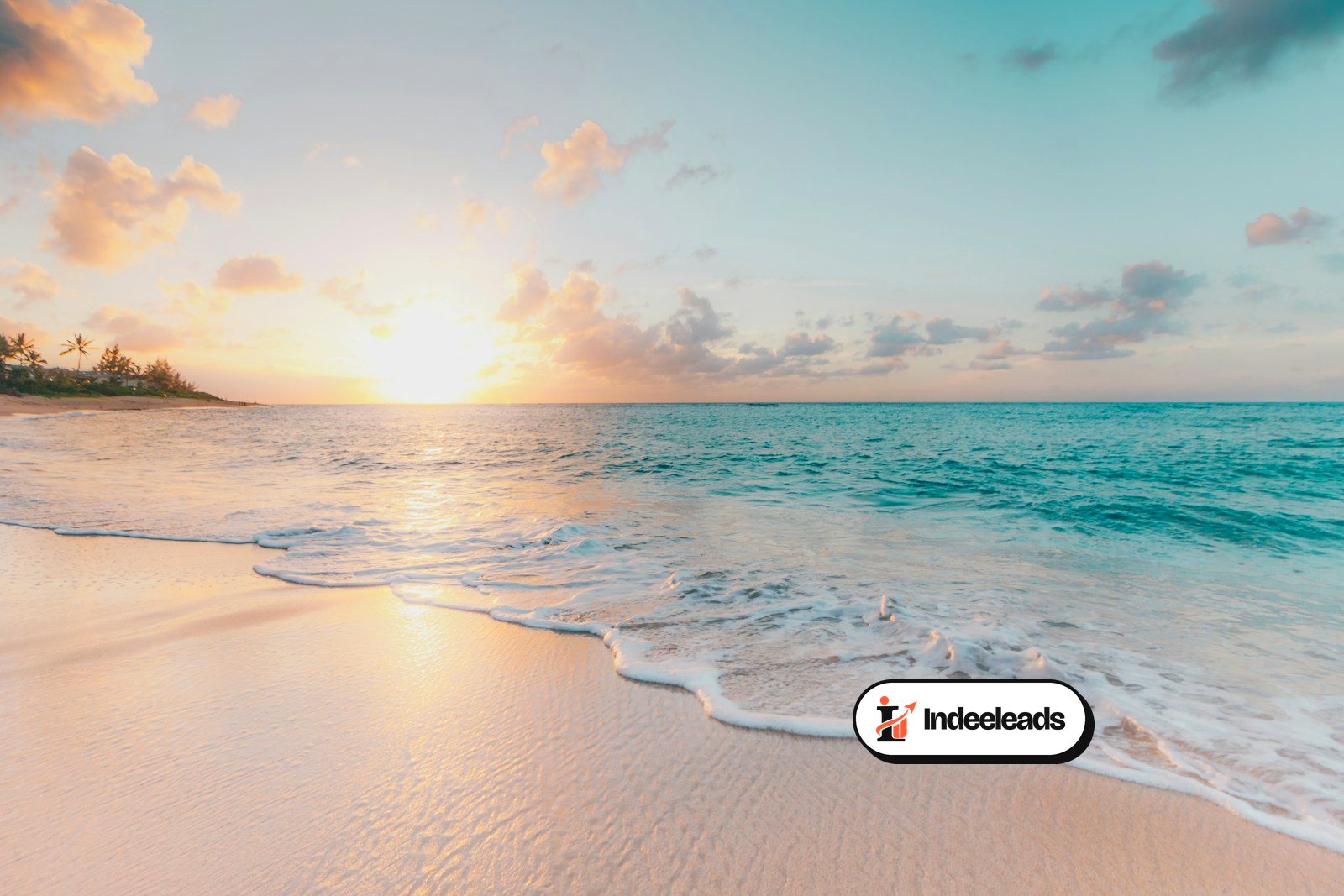 Tropical beach with clear turquoise water, a popular honeymoon destination