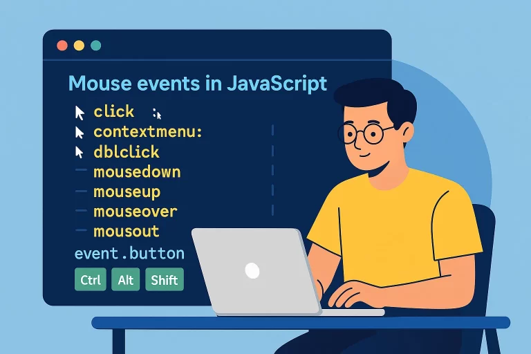 mouse events in JavaScript